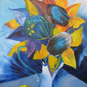 Still life with sunflowers