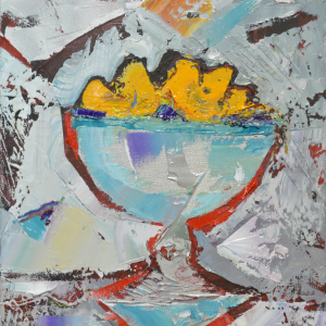 Still life with apricots